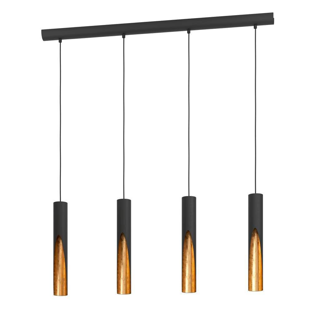 Suspension Eglo BARBOTTO LED Or, Noir, 4 lumières main product photo