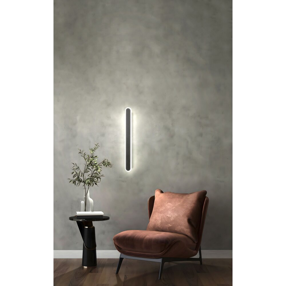 Applique murale Fischer & Honsel Stretto LED Noir, 1 lumière main product photo