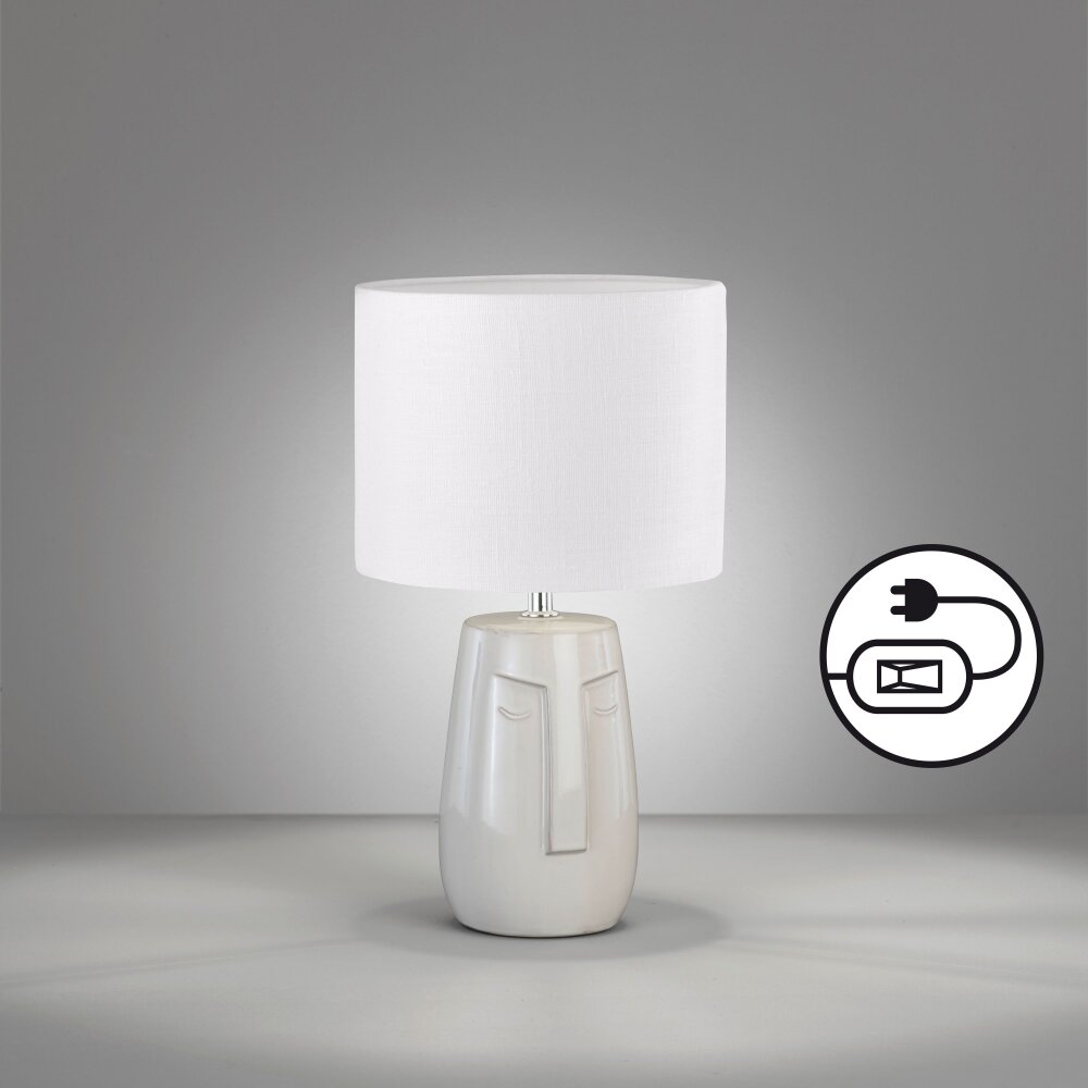 Lampe de table Fischer & Honsel Face Beige, 1 lumière main product photo