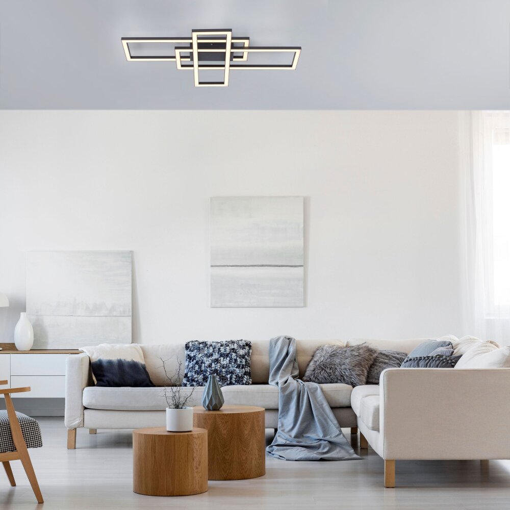 Plafonnier Leuchten Direkt IVEN LED Noir, 1 lumière main product photo