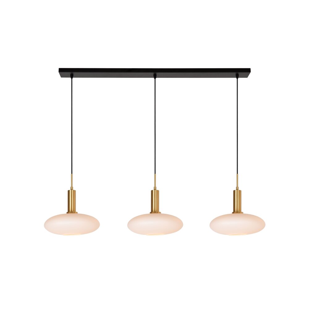 Suspension Lucide SINGALA Or, Laiton, 3 lumières main product photo