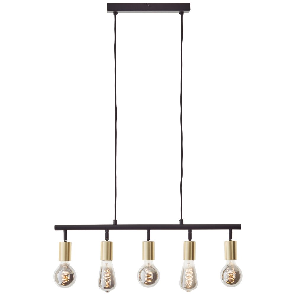 Suspension Brilliant Tiffany Or, Noir, 5 lumières main product photo