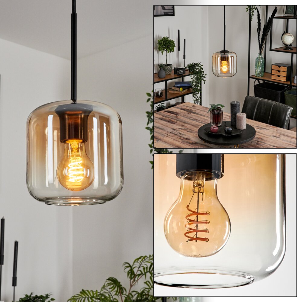 Suspension Verre 15 cm Lauden Ambre, Clair, 1 lumière main product photo