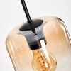 Suspension Verre 15 cm Lauden Ambre, Clair, 4 lumières