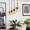 Suspension Verre 15 cm Lauden Ambre, Clair, 4 lumières