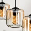 Suspension Verre 15 cm Lauden Ambre, Clair, 4 lumières