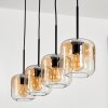Suspension Verre 15 cm Lauden Ambre, Clair, 4 lumières