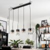 Suspension Verre 15 cm Lauden Clair, Fumé, 4 lumières