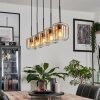 Suspension Verre 15 cm Lauden Ambre, Clair, 5 lumières