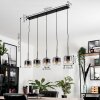 Suspension Verre 15 cm Lauden Clair, Fumé, 5 lumières