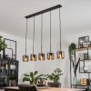 Suspension Verre 15 cm Lauden Chrome, Fumé, 5 lumières