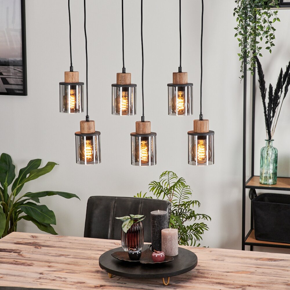 Suspension Loursin Noir, 6 lumières main product photo