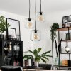Suspension Verre 20cm Lauden Clair, 3 lumières