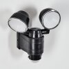 Applique murale d'extérieur Anyarhwi LED Noir, 2 lumières, Détecteur de mouvement