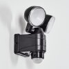 Applique murale d'extérieur Anyarhwi LED Noir, 2 lumières, Détecteur de mouvement