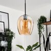 Suspension Verre 20cm Vevino Ambre, 1 lumière