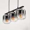 Suspension Verre 15cm Lauden Fumé, 3 lumières