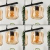 Suspension Verre 15cm Lauden Ambre, 3 lumières