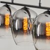 Suspension Verre 20cm Vevino Chrome, Clair, Fumé, 3 lumières