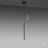 Suspension Paul Neuhaus FLUTE LED Noir, 1 lumière
