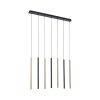 Suspension Paul Neuhaus FLUTE LED Noir, 7 lumières