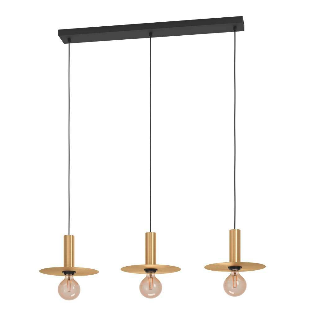 Suspension Eglo ESCANDELL Laiton, Noir, 3 lumières main product photo