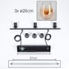 Suspension Verre 20cm Vevino Clair, 3 lumières