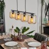 Suspension Verre 15cm Lauden Ambre, 4 lumières