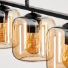 Suspension Verre 15cm Lauden Ambre, 4 lumières