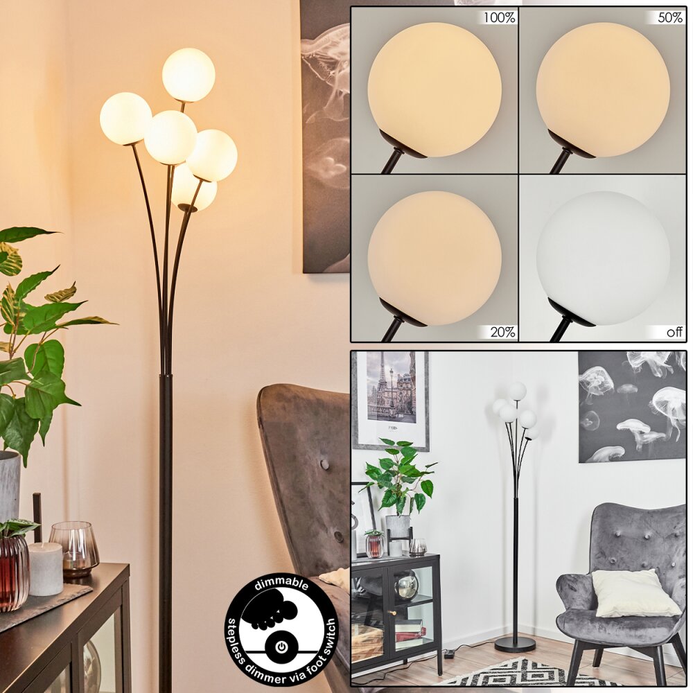 Lampadaire Bernado Noir, 5 lumières main product photo
