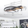 Plafonnier Gauvin LED Brun, Couleur bois, Noir, 1 lumière