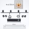 Suspension Verre 20cm Vevino Clair, 4 lumières