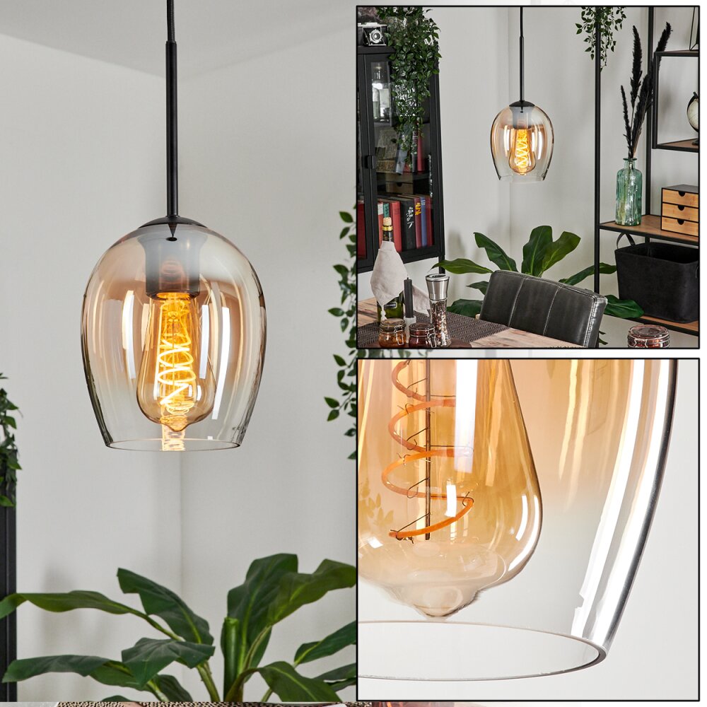 Suspension Verre 15cm Vevino Clair, 1 lumière main product photo