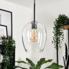 Suspension Verre 20cm Vevino Clair, 1 lumière