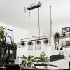 Suspension Verre 15cm Lauden Clair, Fumé, 4 lumières