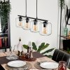Suspension Verre 15cm Lauden Clair, 4 lumières