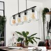 Suspension Verre 20cm Lauden Clair, 4 lumières