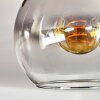 Plafonnier Verre 15cm Montgomery Écru, Noir, 3 lumières