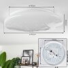 Plafonnier Esgos LED Blanc, 1 lumière, Télécommandes
