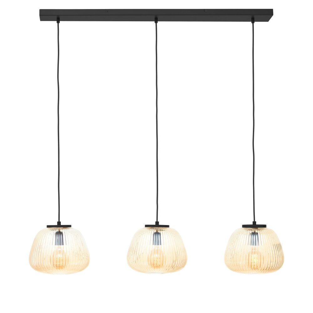 Suspension Brilliant Kaizen Noir, 3 lumières main product photo