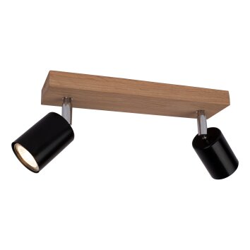 Plafonnier Languileo Bois clair, 2 lumières