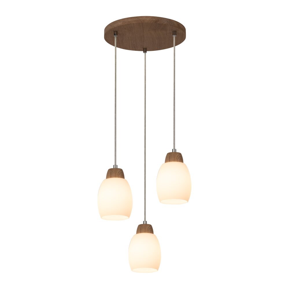 Suspension Nacimiento Bois clair, 3 lumières main product photo