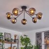 Plafonnier Gastor Noir, 7 lumières