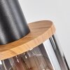 Suspension Classon Couleur bois, Noir, 4 lumières