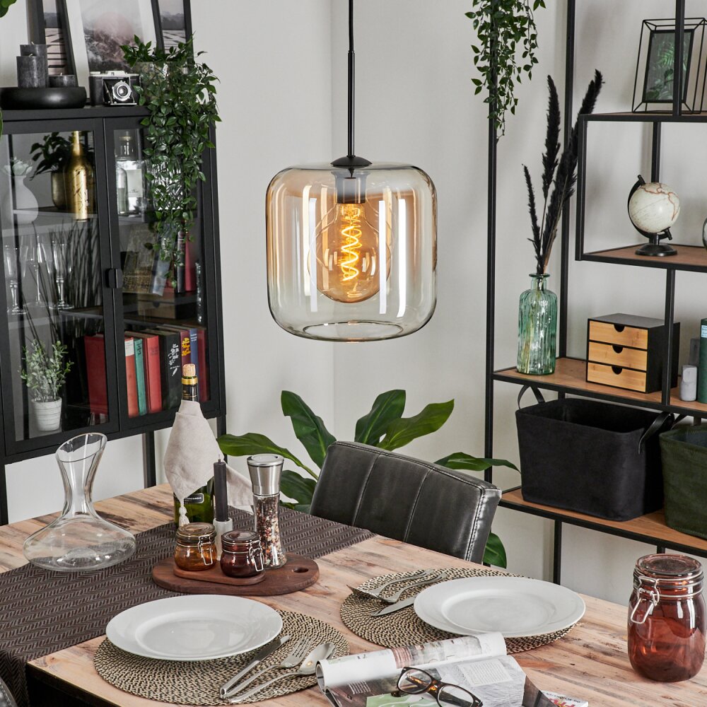 Suspension Verre 25cm Lauden Ambre, Clair, 1 lumière main product photo