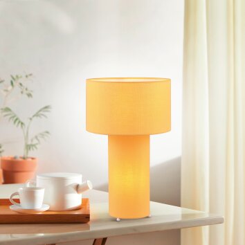 Lampe de table Trio Bale Jaune, 2 lumières