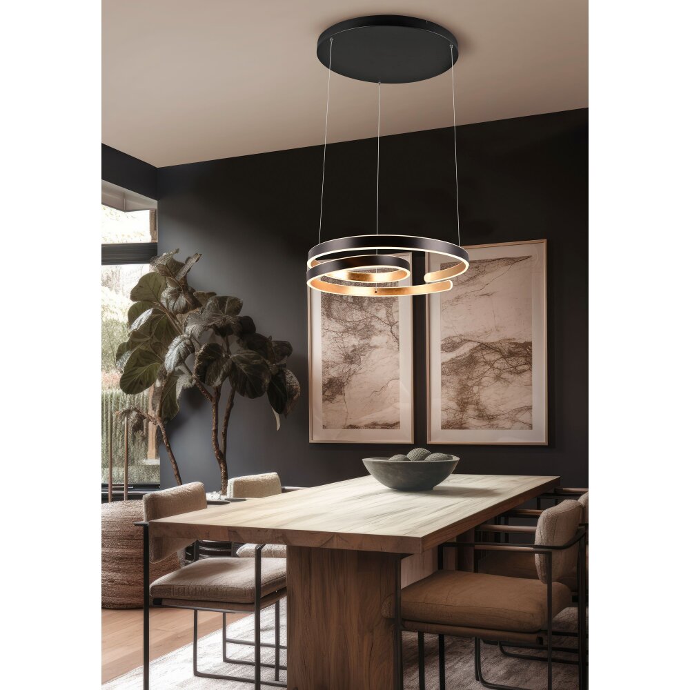 Suspension Trio Marnie LED Or, Noir, 1 lumière main product photo