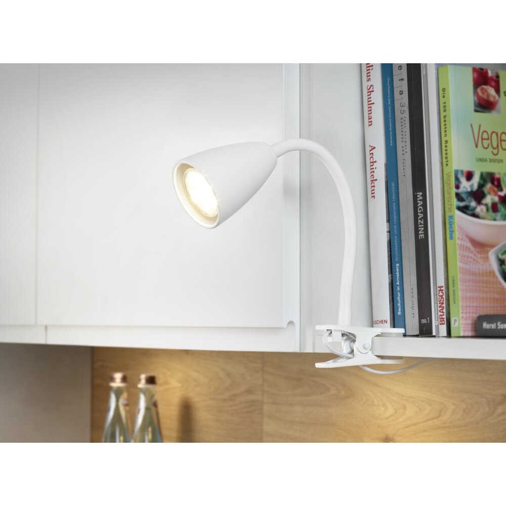 lampe â clipper Trio WANDA Blanc, 1 lumière main product photo
