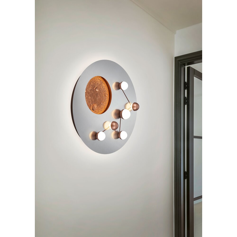 Plafonnier Trio Zodiac LED Aluminium brossé, Or, 1 lumière main product photo