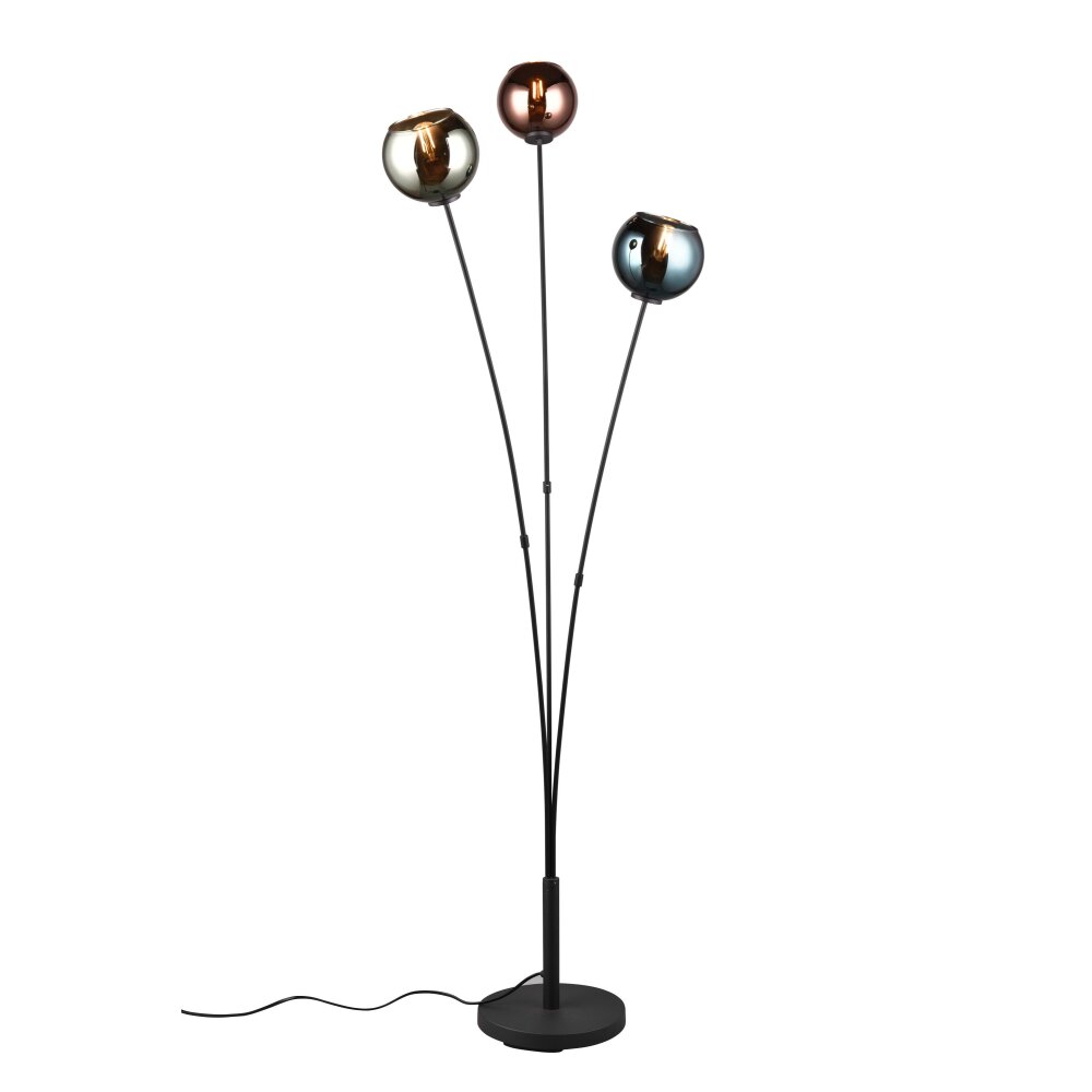 Lampadaire Reality SHELDON Noir, 3 lumières main product photo